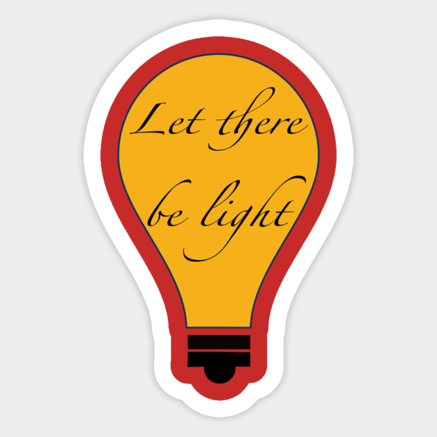 Let there be light Sticker by kpdesignsin